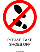 Please Take Shoes Off
