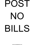 Post No Bills