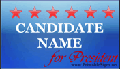 President Sign Palm Cards