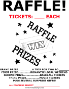 Raffle Fundraiser Sign-Blank