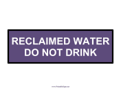 Reclaimed Water