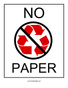 Recyclables No Paper