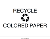 Recycle Colored Paper