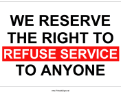 Refuse Service