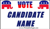Republican Sign Palm Cards
