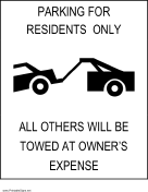 Resident Parking Only