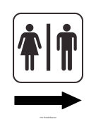Restrooms to the Right