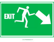 Run Man Exit Down Right
