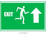Run Man Exit Up Right
