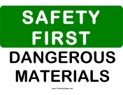 Safety Dangerous Materials
