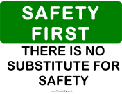 Safety No Substitute