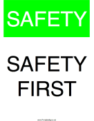 Safety First