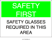 Safety Glasses Required