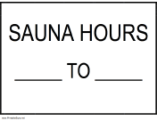 Sauna Hours