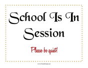 School In Session