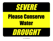 Severe Drought Conserve Water