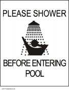 Shower Before Entering Pool