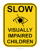 Slow Sign Visually Impaired Children sign