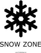 Snow Zone with caption