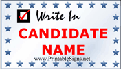 Special Election Sign Palm Cards