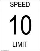 Speed Limit 10