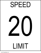Speed Limit 20