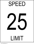 Speed Limit 25