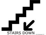 Stairs Down with caption