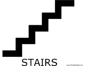 Stairs with caption