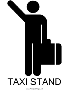Taxi Stand with caption