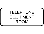 Telephone Equipment Room