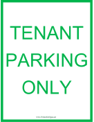 Tenant Parking