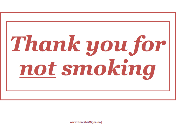 Thank You For Not Smoking