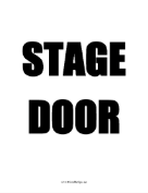 Theater Stage Door sign