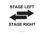 Theater Stage Left Right sign