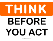 Think Before You Act