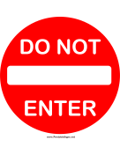 Do Not Enter
