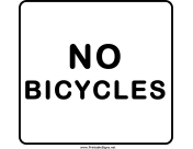 No Bicycles