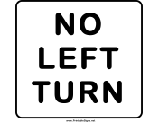No Left Turn