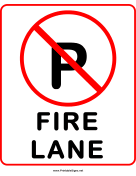 No Parking Fire Lane
