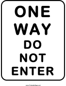 One Way Do Not Enter