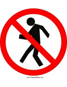 No Pedestrians