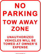 Tow Away Zone