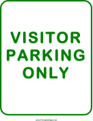 Visitor Parking Only