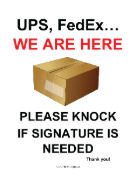 UPS FedEx Please Knock