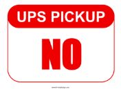 UPS Pickup No sign