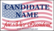 Vice President Sign Palm Cards