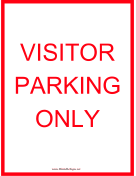 Visitor Parking Only