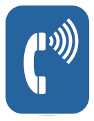 Volume Control Telephone Sign