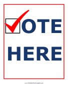 Vote Here Flyer